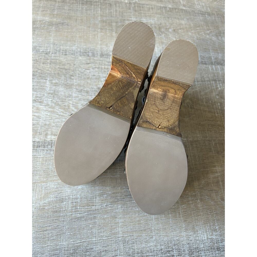Matisse Colby Studded Wood Platform Clogs Womens 7 Brown Leather Boho NWOT - Picture 13 of 14